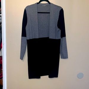 Vila Milano black and gray long cardigan